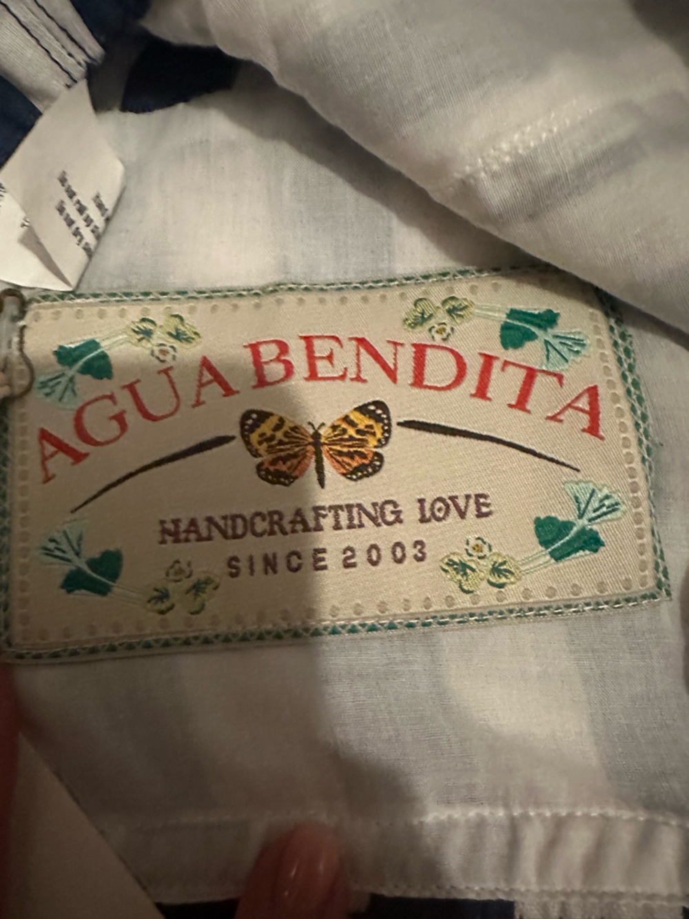 Agua Bendita Striped Crop Top NWT The RealReal Authenticated XL 💙 - Picture 7 of 12